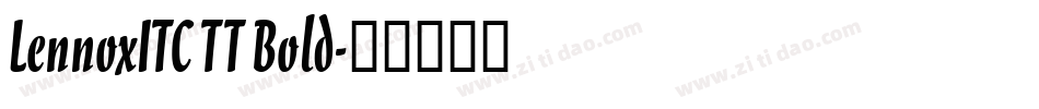LennoxITC TT Bold字体转换